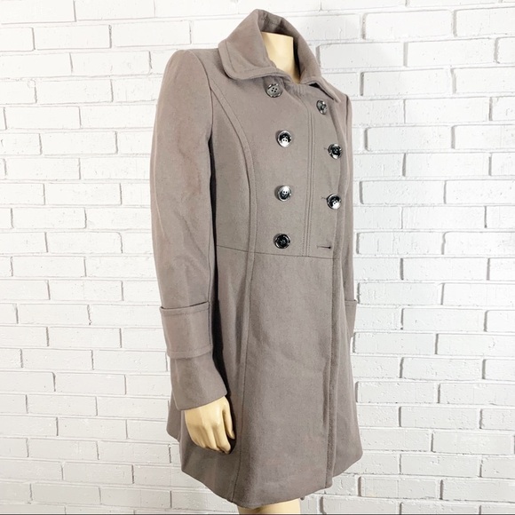 Kenneth Cole Women’s Gray Wool Blend Military Coat - Picture 2 of 8